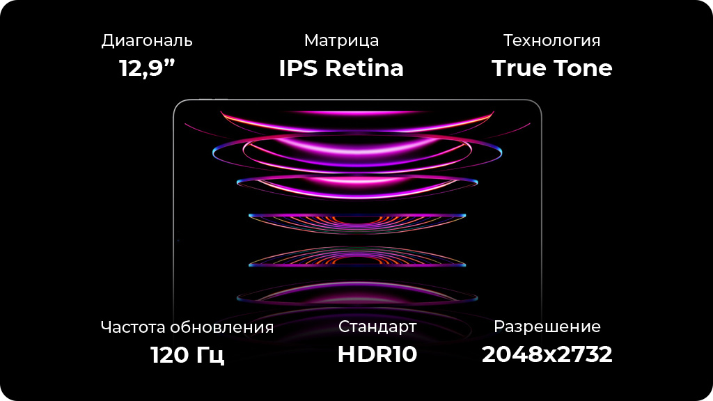 Apple iPad Pro 12.9 (2022) 256Gb Wi-Fi + Cellular Серебристый