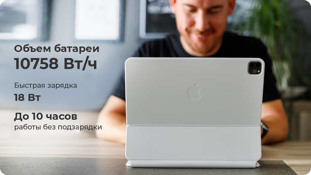 Apple iPad Pro 12.9 (2022) 256Gb Wi-Fi + Cellular Серебристый