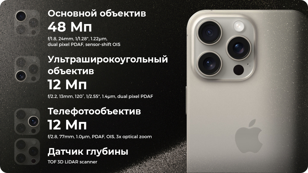 Apple iPhone 15 Pro 128 ГБ Natural Titanium nano SIM + eSIM